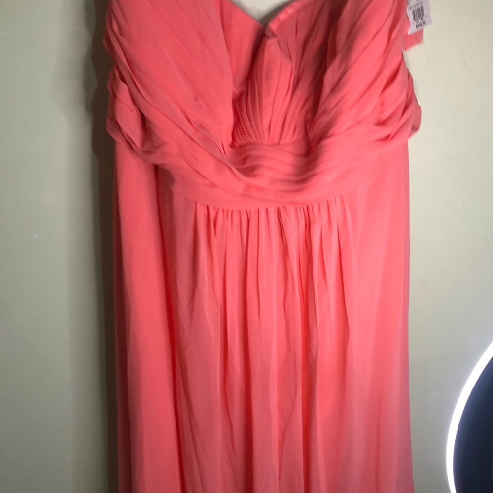 David's Bridal Coral Prom Dress